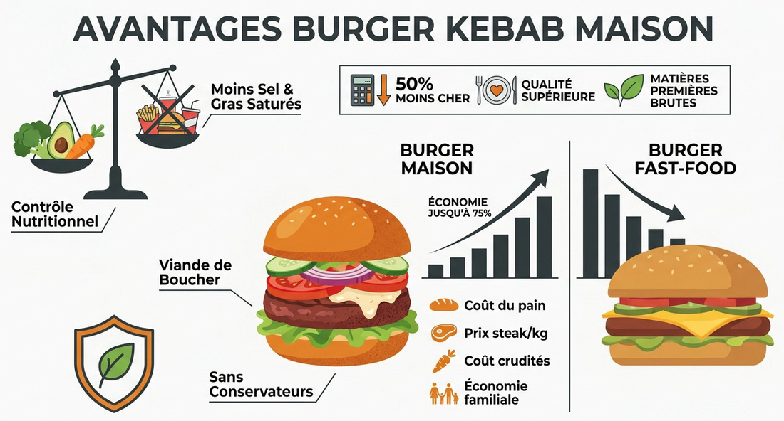 Avantages burger ou kebab maison
