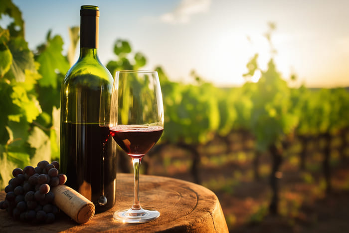 Dégustation de vin dans un terroir